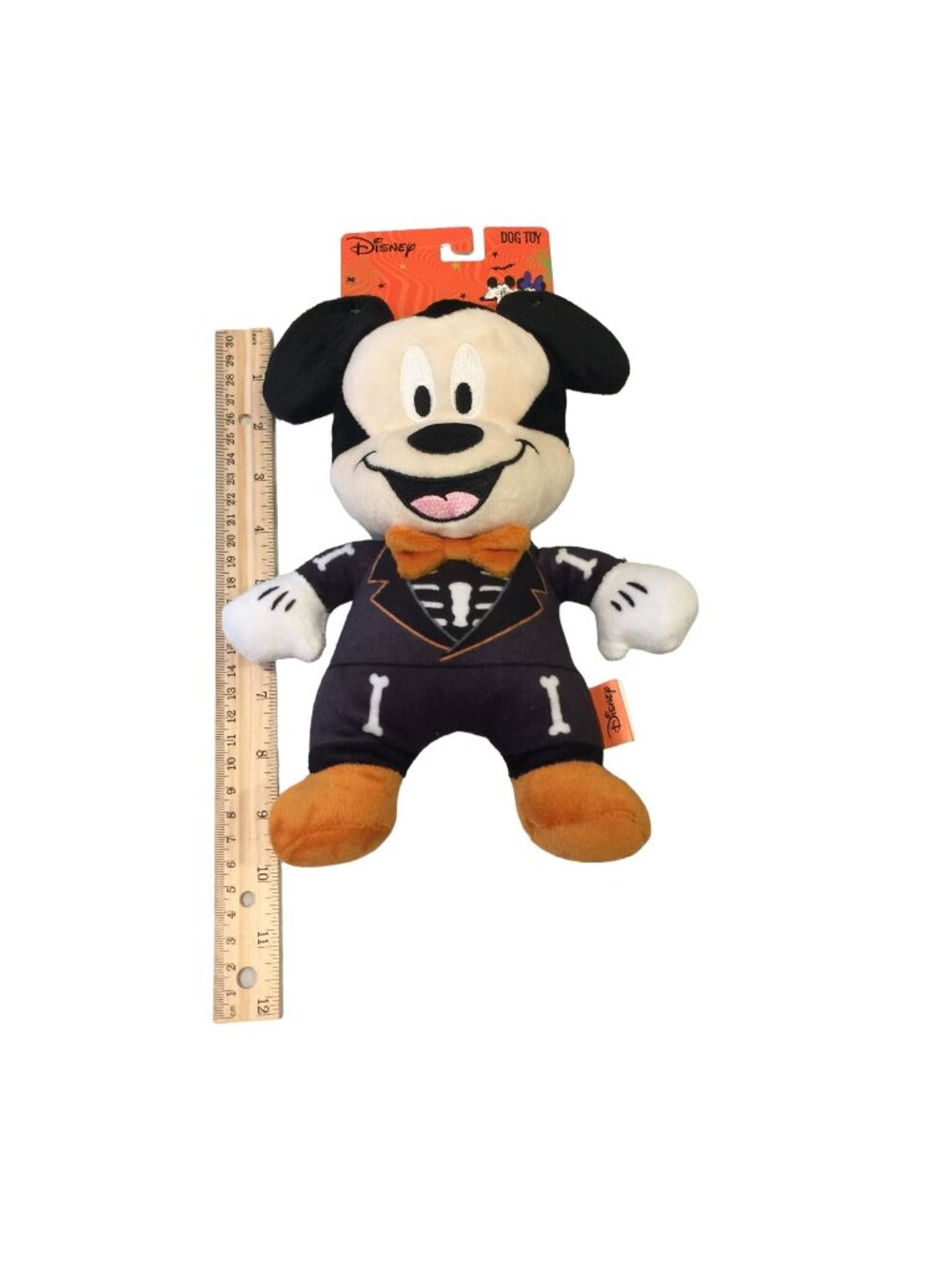 Disney Skeleton Mickey Mouse Halloween Plush 9" Squeaker Dog Toy